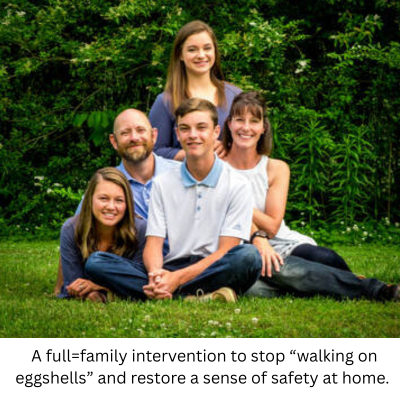 a full=family intervention to stop “walking on eggshells” and restore a sense of safety at home.