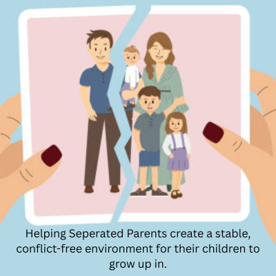 helping seperated parents create a stable, conflict free environment for their children to grow up in.